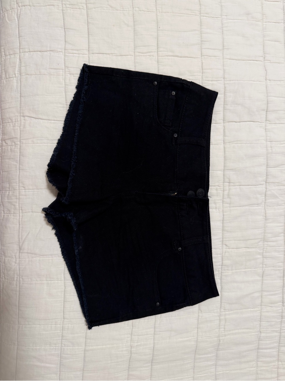 refuge Black Denim Jean Shorts